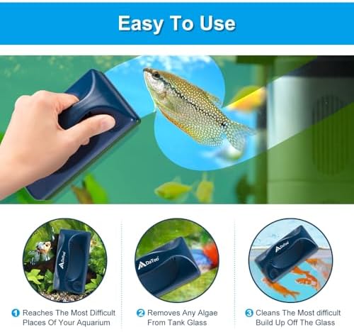 DaToo Aquarium Mini Magnetic Scrubber Scraper Small Fish Tank Cleaner Nano - Image 6