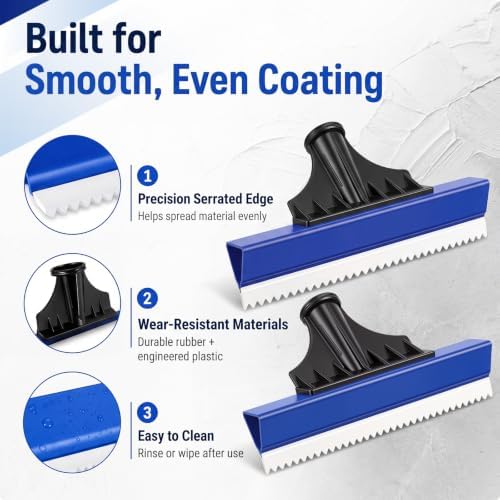 2 Pack Epoxy Floor Squeegees Notched Squeegee - Image 3
