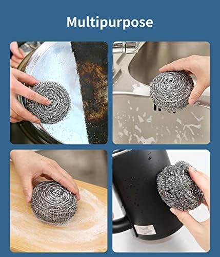 6Pcs Steel Wool Scrubbers - Image 4