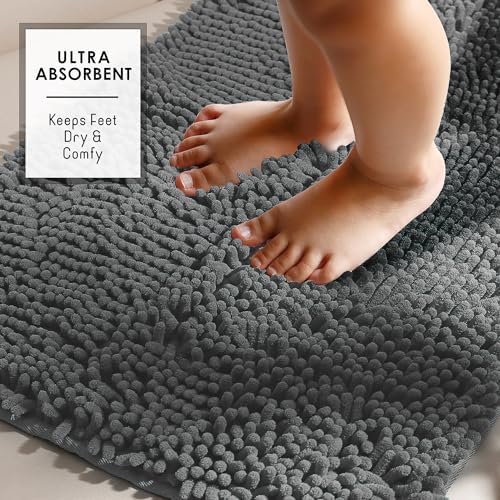 Hearth & Harbor Bathroom Rugs, Chenille Bath Mat - Image 5