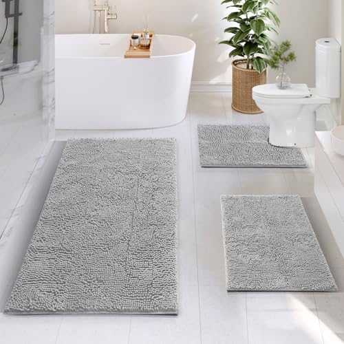 Hearth & Harbor Bathroom Rugs, Chenille Bath Mat - Image 2