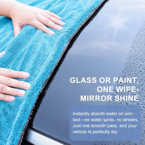 Car Drying Towel 2 Pack – 1300GSM Ultra Absorbent Microfiber, Twisted Loop - Image 3