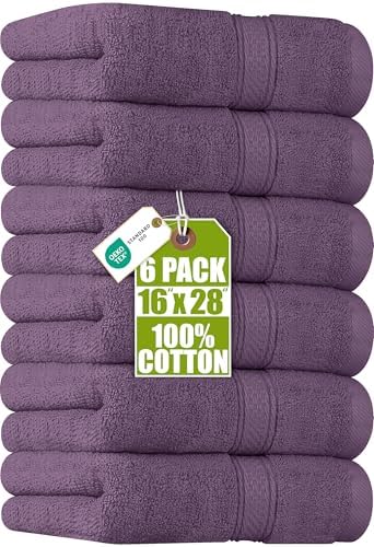 Utopia Towels 6 Pack Premium Hand Towels, 16x28 in, 600 GSM Cotton by UTOPIATOWELS