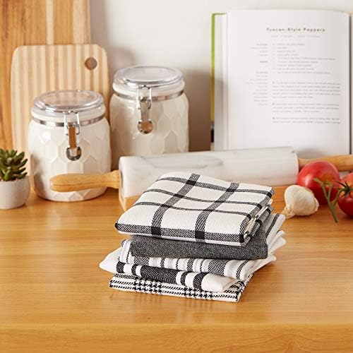 DII Assorted Woven, Kitchen Dishtowel Set, 5 Piece - Image 2