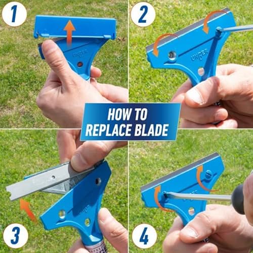 Unger 4" Professional Floor Scraper Replacement Blades, Dual-Sided Adhesive - Image 7