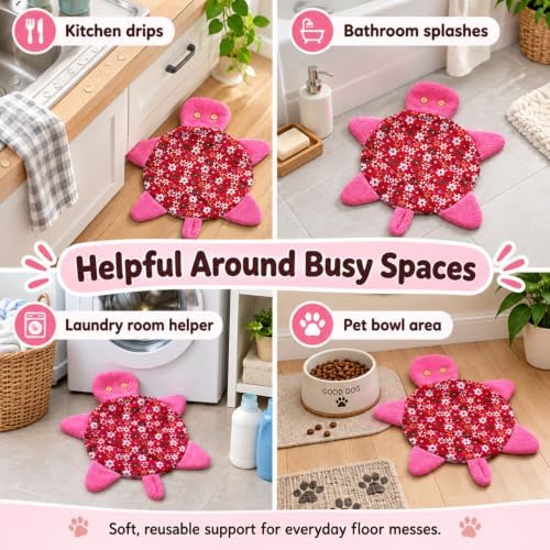 Floor Turtle Foot Mop, Washable Spill Towel, 1 Pack - Image 5