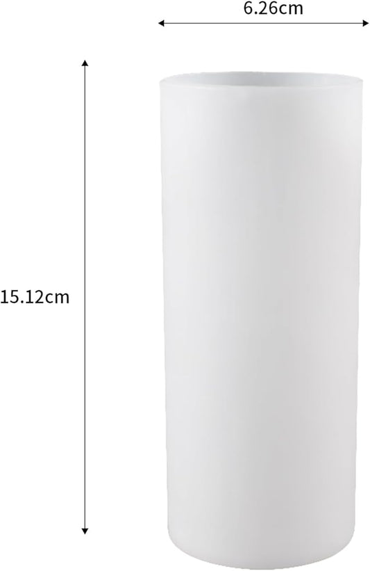 2 Pack Cylinder Mold 6 Inch Cylinder Candle Pillar - Resin Casting Silicone Molds for Home Decor & Candle Making Wave Spiral Mold