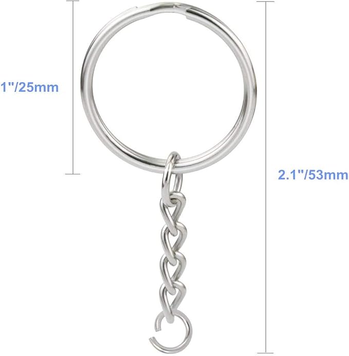 50 Pcs NANSSY 1 Inch/25mm Split Keyrings - Image 3