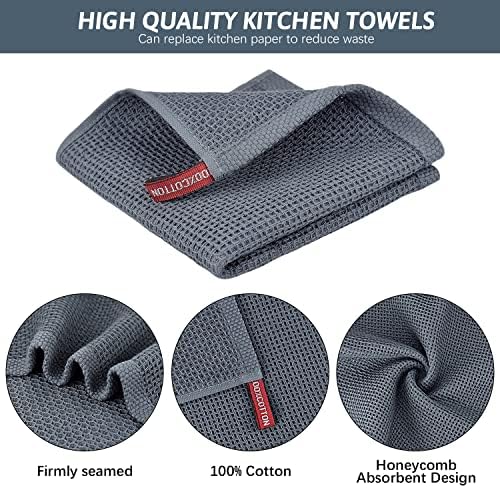 Nialnant 6 Pack Kitchen Towels, 100% Cotton, 12x12 Inches - Image 3