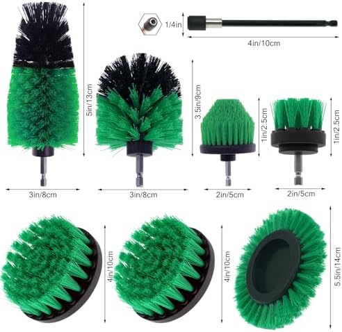 8 Pcs Drill Brush Attachment Set, Power Cleaning Scrub Brush Kit - Image 2