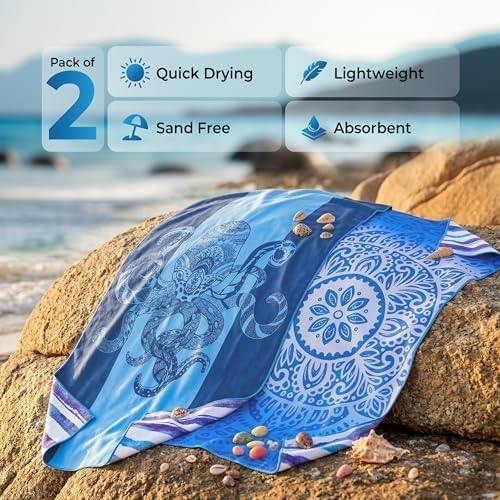 Utopia Towels Thin Lightweight Microfiber Beach Towel 2 Pack 32x71 Inch - Image 3