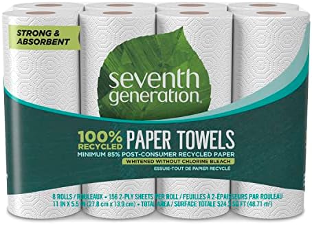 Seventh Generation Paper Towels, Strong & Absorbant, 8 Rolls, 156-Sheets by SeventhGeneration