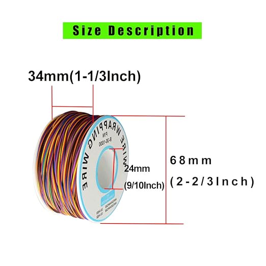 PCB Solder PVC Coated Tin Plated Copper Wire Wrapping Wire 250M 30AWG - Image 2