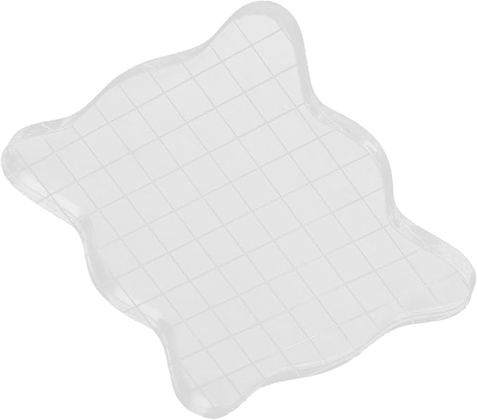 1PC Transparent Acrylic Stamp Blocks with Grid Lines, with Curve Edges Essential Stamping Tools for Scrapbooking Crafts Making,1.97 x 1.97/2.95 x 2.95/3.93 x 3.93 (10x10cm)