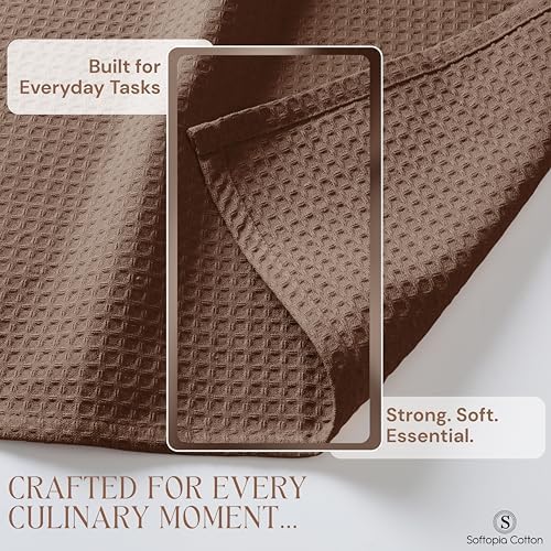 Brown Kitchen Towels – Waffle Weave, 100% Cotton, Soft & Absorbent, Fast Dry - Image 6
