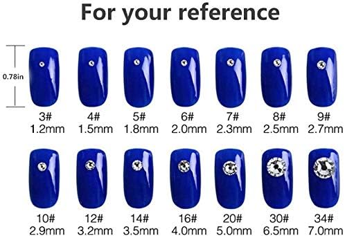 Onwon 1440 Pieces SS16 / 4mm Clear Crystal Flat Back Brilliant Round - Image 4