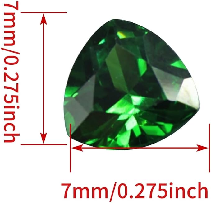 Emerald Green Color Cubic Zirconia Loose Beads Unset - Image 2