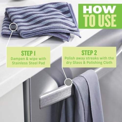 E-Cloth Stainless Steel Cleaning Cloth Pack - Image 2