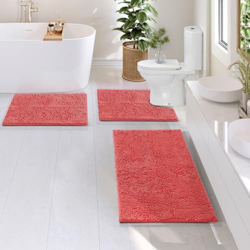 Hearth & Harbor Bathroom Rugs, Chenille Bath Mat - Image 2