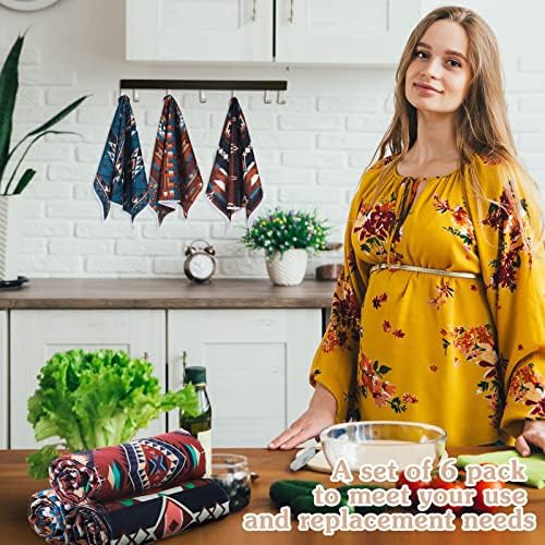 Redbaker 6 Pcs Western Aztec Kitchen Towels - Image 4