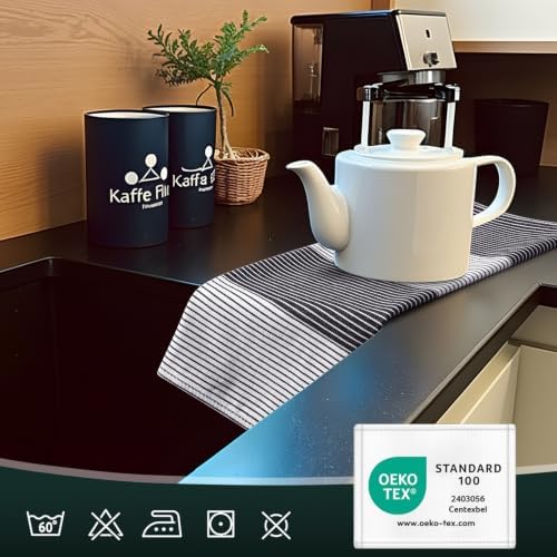 Homaxy Premium 100% Cotton Kitchen Towels 18"x28", 4 Pack - Image 6