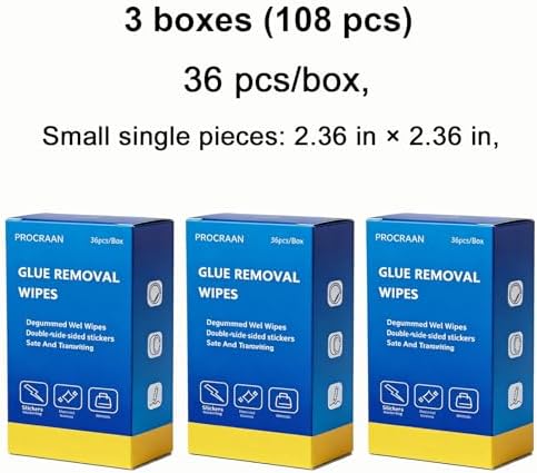 108 Count - Clean Up Wipes, Adhesive Remover - Safely Removes Adhesive Residue - Image 4