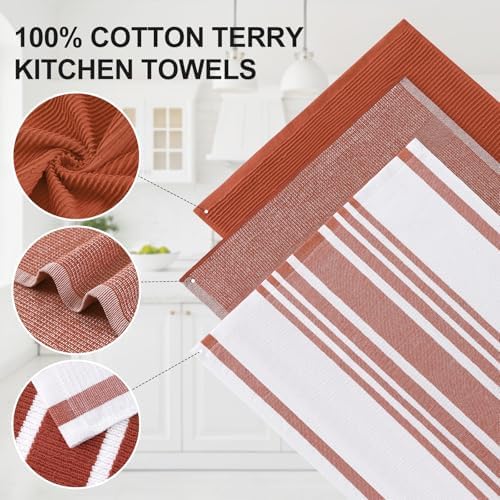 Homaxy Cotton 380 GSM Premium Kitchen Towels, 6 Pack - Image 2