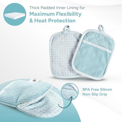 Casa Platino Oven Mitts and Pot Holders Sets, 8-Piece – 500°F Heat Resistant - Image 3