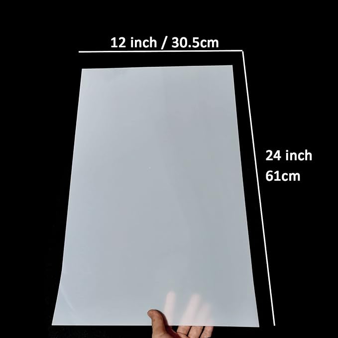 12 Pcs 10 Mil Blank Stencil Sheets 12 x 24 inch Milky Translucent PET Stencil Making Sheet Mylar Blank Template for DIY Art Craft, Cricut, Laser Cutting, Template Material