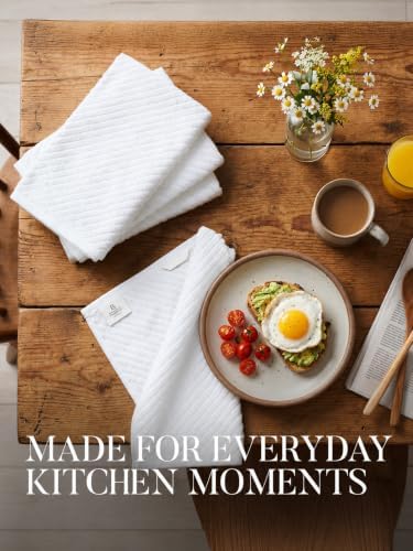 Bumble Kitchen Towels, 100% Cotton, Dish Towels White - Image 2