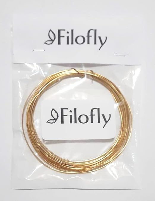 20 Gauge, Jeweler's Brass Wire, Red Brass, Round Dead Soft CDA #230 Alloy Jewelry Grade - 25FT by Filofly