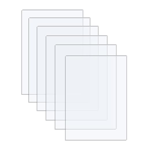 6 Pack of Acrylic Sheets 5x7-0.043" Thick Clear Extruded Plexiglass Sheets by Langaelex