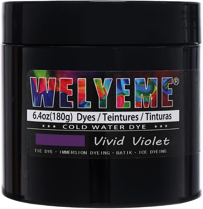 Cold Water Dye Violet, Tie Dye Powder, Fabric Dye Powder by WELYEME