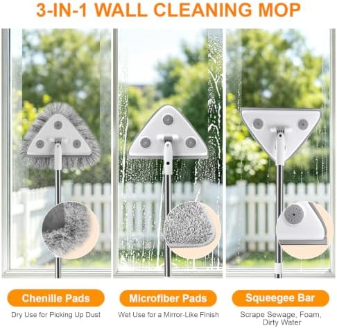 MUEE Window Squeegee with 78" Extension Pole, High Reach Window Cleaner - Image 2