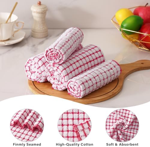 Kitinjoy Cotton 10 Pack Terry Kitchen Towels - Image 3