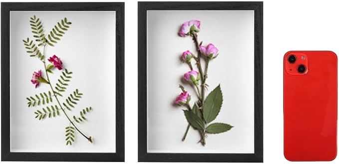 Hacaroa Set of 4 Shadow Box Picture Frame, 8 x 6 Inches Wood Frame Memory - Image 3