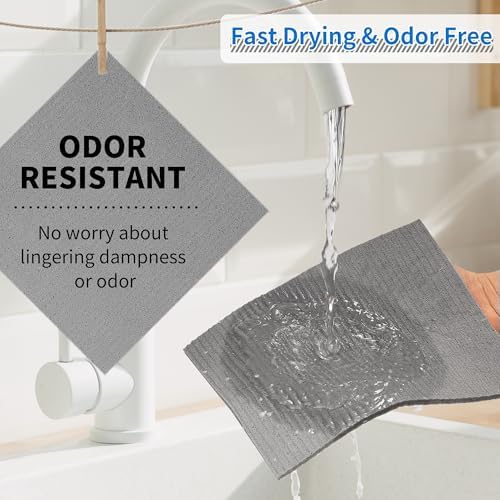 Swedish Dishcloths, 10 Pack Absorbent Dish Towels - Image 3