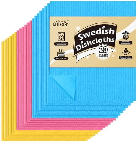HOMEXCEL 20PK Swedish Dishcloths by HOMEXCEL