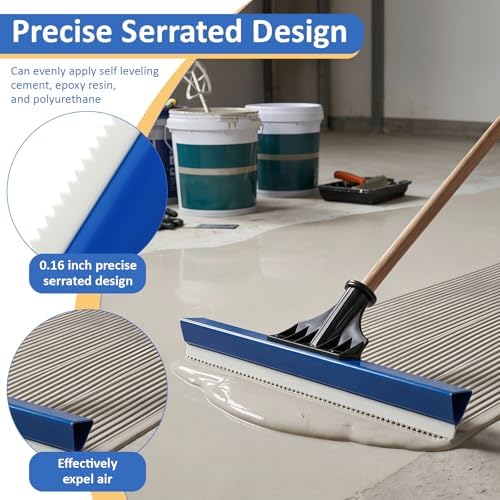 2 Pack 16 Inch Epoxy Floor Squeegee, Notched Squeegee - Image 6