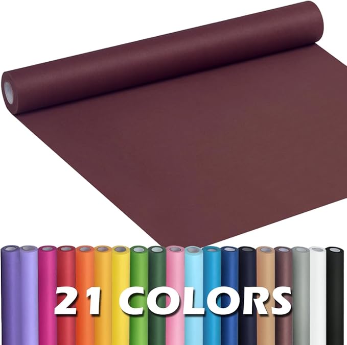 PerkHomy Wine Red Kraft Paper Roll 17.5" x 960" by PerkHomy