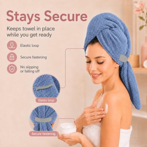 Large Microfiber Hair Wrap Towel - Image 6