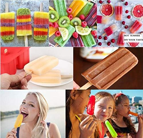Silicone Popsicles Molds, 10 Cavity Homemade Popsicle Molds DIY Ice Pop Molds - Image 4