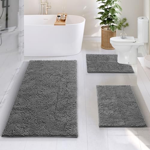 Hearth & Harbor Bathroom Rugs, Chenille Bath Mat - Image 2
