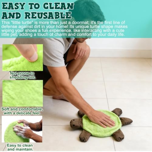 22 inch Floor Turtle, Floor Turtle Foot Mop, - Image 3