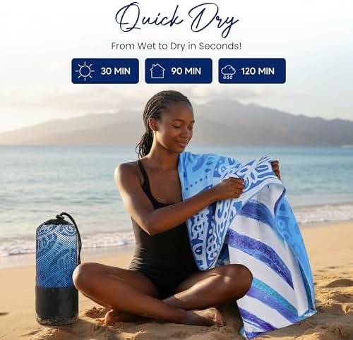 Utopia Towels Thin Lightweight Microfiber Printed Beach Towel 32x71 Inch - Image 5