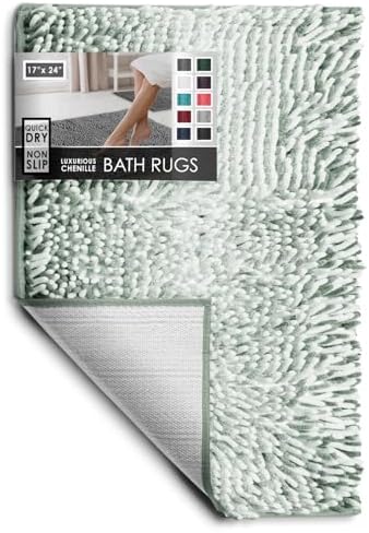 Hearth & Harbor Bathroom Rugs, Chenille Bath Mat by HearthHarbor