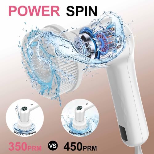 Electric Spin Scrubber, 44 in-lbs High Torque Shower Scrubber & LED Display - Image 3
