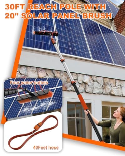 30Ft Reach Solar Panel Cleaning Brush Kit - Image 2