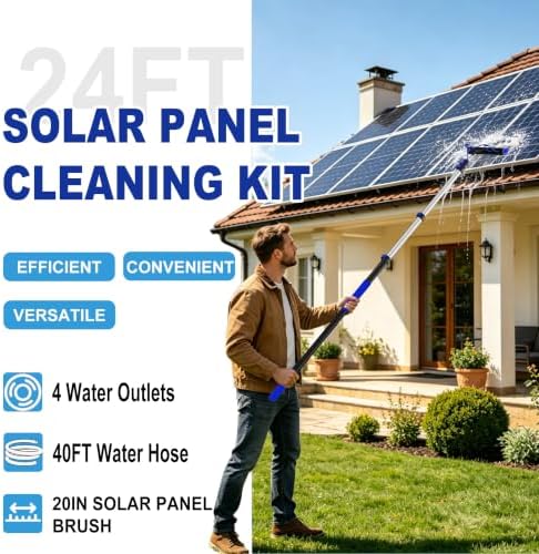 Buyplus 30FT Reach Solar Panel Cleaning Brush Kit - Image 2