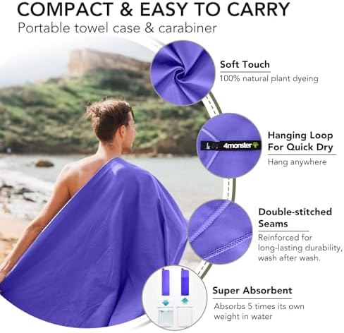 4Monster Quick Dry Travel Towel - Image 3
